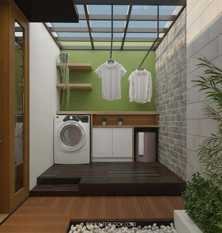 5 Desain Tempat Cuci Baju Outdoor Minimalis yang Bikin Semangat Buat Nyuci!