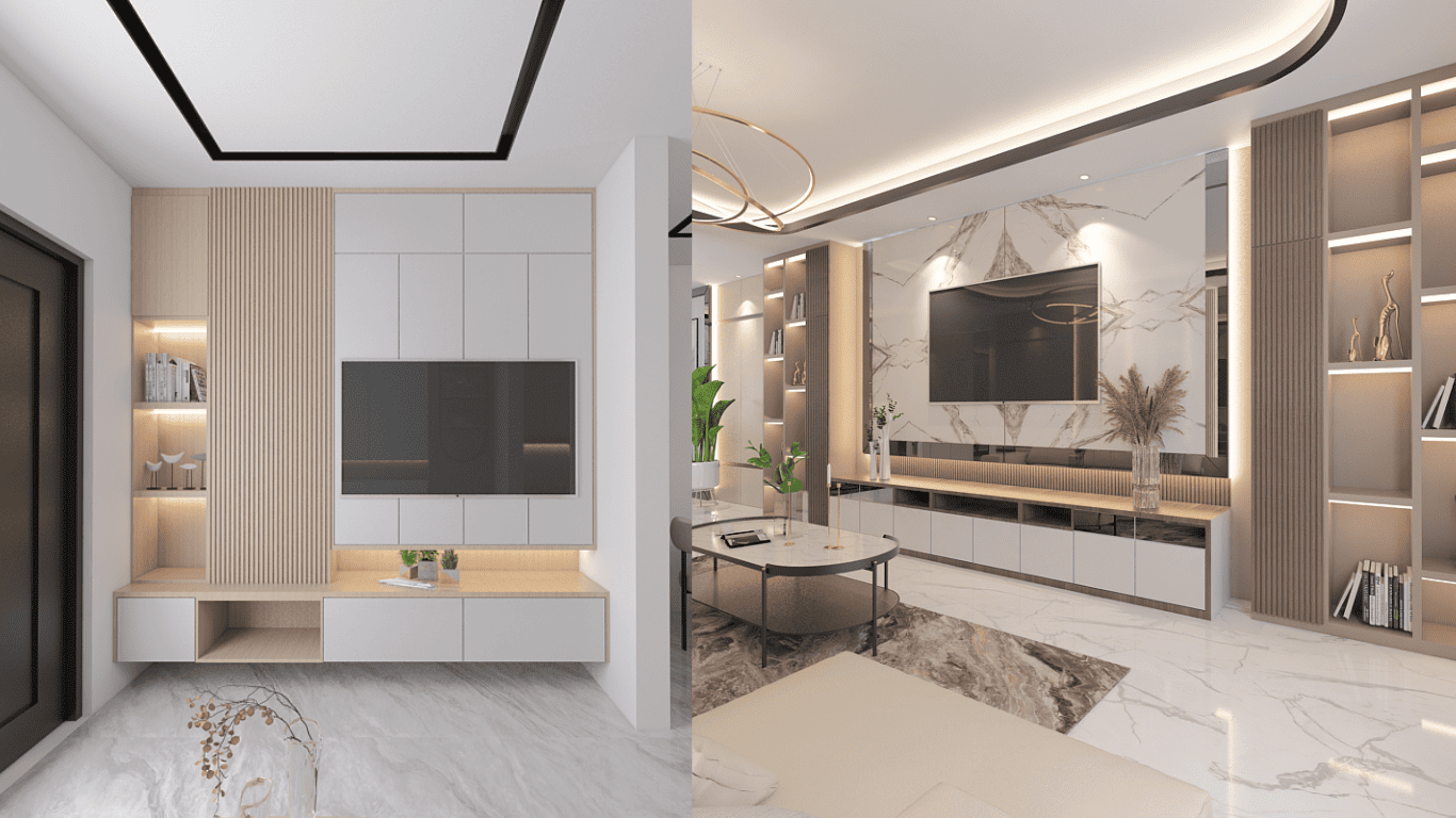7 Inspirasi Backdrop TV Kayu yang Hangat dan Elegan