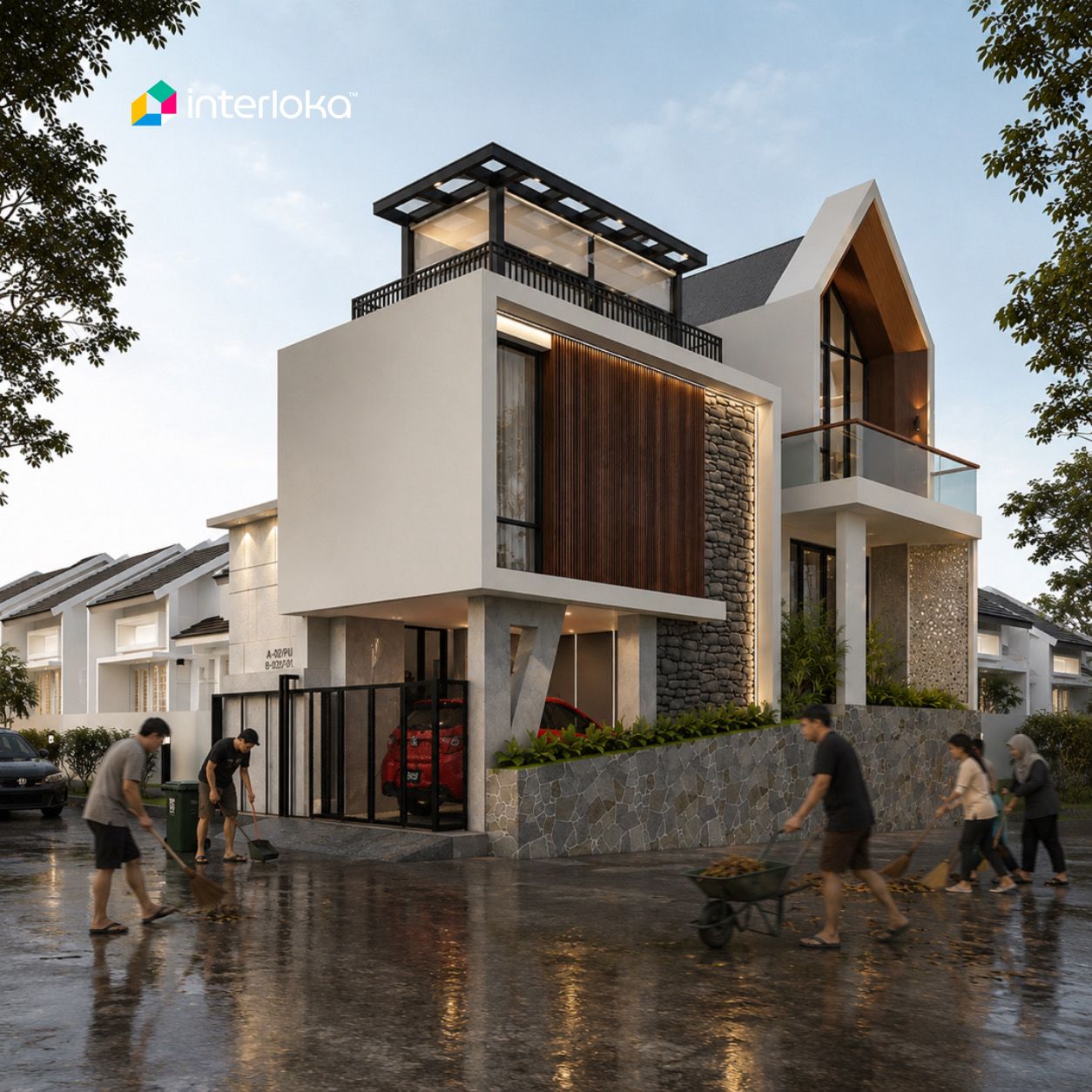 Desain Rumah Split Level Hunian Minimalis Modern Bapak Asep Desain Oleh Interiorloka
