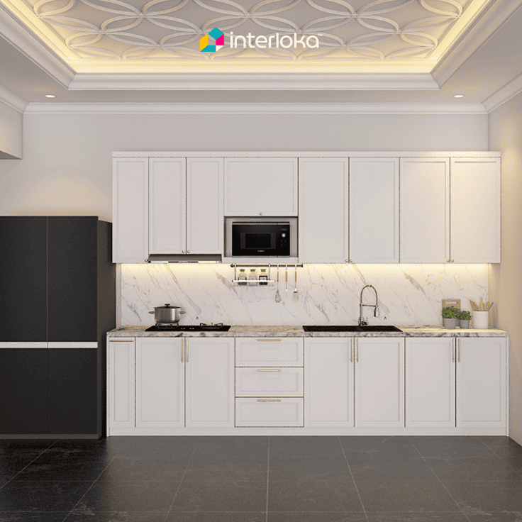 7 Inspirasi Desain Kabinet Dapur Warna Netral yang Timeless