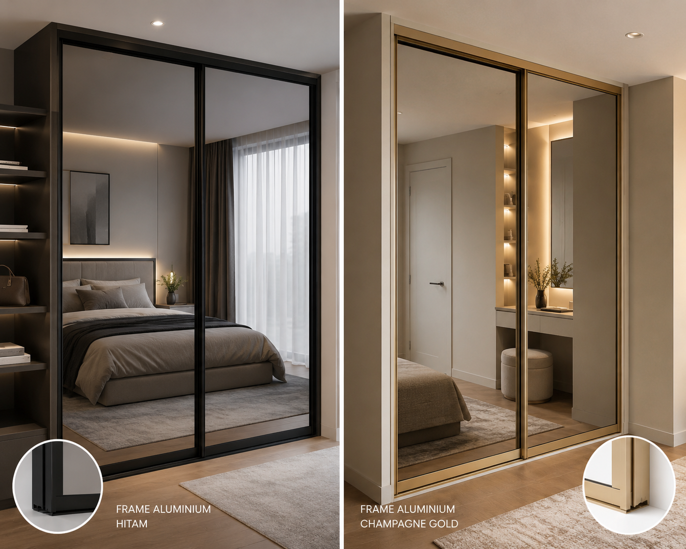 Inspirasi Material dan Finishing untuk Desain Lemari Sliding yang Elegan
