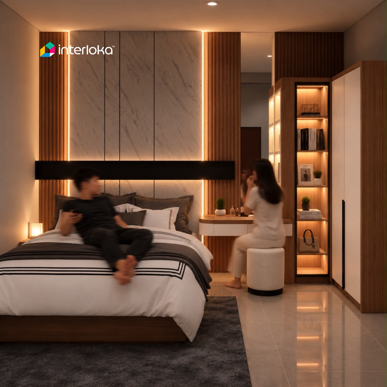 Desain Kamar Tidur Modern Contemporary Warm: Fungsional, Elegan, dan Nyaman dalam Satu Ruangan