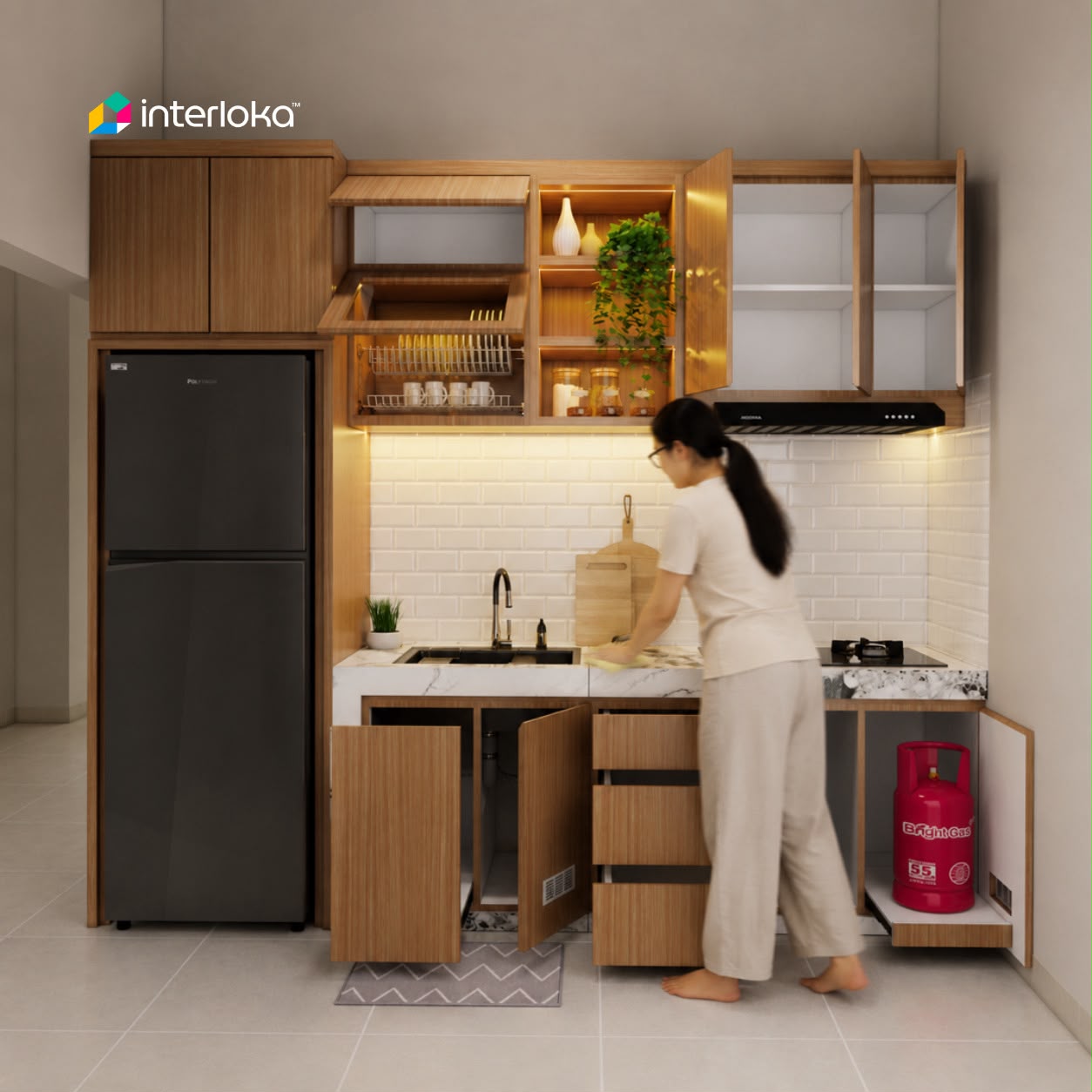 Dapur Minimalis 2 M - AR proyek